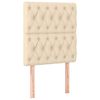 vidaXL Tête de lit à LED Crème 80x7x118/128 cm Tissu