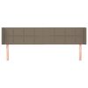 vidaXL T&ecirc;te de lit avec oreilles Taupe 183x16x78/88 cm Tissu
