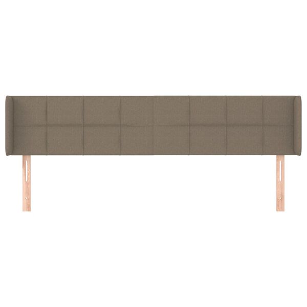 vidaXL T&ecirc;te de lit avec oreilles Taupe 183x16x78/88 cm Tissu