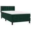 vidaXL Sommier &agrave; lattes de lit avec matelas Vert fonc&eacute; 90x190 cm