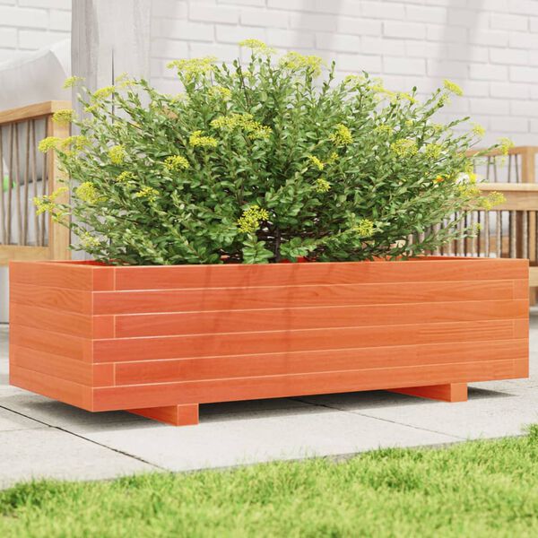 vidaXL Jardini&egrave;re cire marron 90x40x26,5 cm bois de pin massif