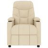 vidaXL Fauteuil de massage Cr&egrave;me Tissu