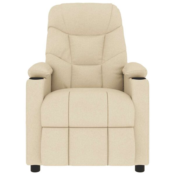 vidaXL Fauteuil de massage Cr&egrave;me Tissu