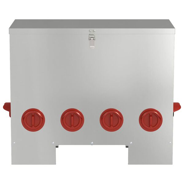 vidaXL Mangeoire pour poules Argent 60,5 x 29 x 51 cm Acier galvanis&eacute;