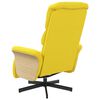 vidaXL Fauteuil inclinable avec repose-pieds jaune clair tissu