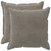 vidaXL Housse de coussin 2 pcs HOUTEN Gris clair 70 x 70 cm Velours