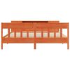 vidaXL Lit bibliothèque sans matelas cire marron 180x200 cm pin massif