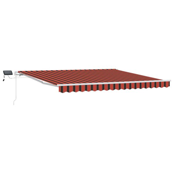 vidaXL Auvent R&eacute;tractable orange et marron 400 &times; 300 cm Tissu et acier
