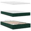 vidaXL Cadre de lit ottoman avec matelas vert fonc&eacute; 120x200 cm velours