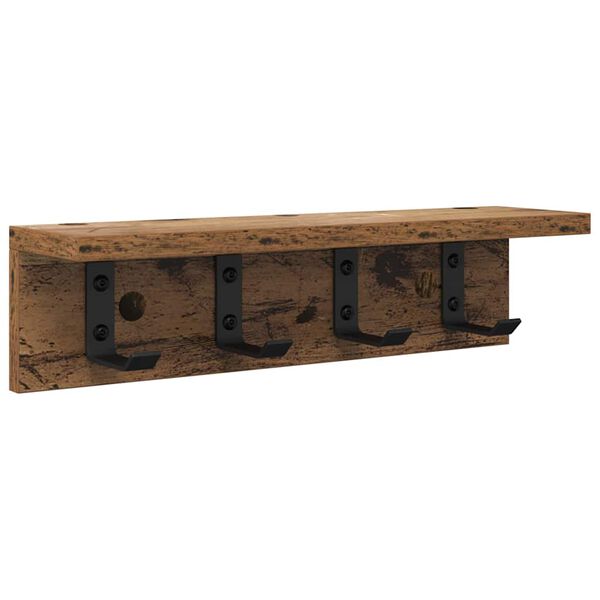 vidaXL Porte-manteau mural Bois ancien 40 x 10,5 x 10,5 cm