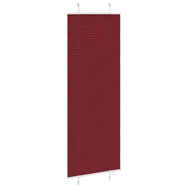 vidaXL Store pliss&eacute; rouge bordeaux 80x200 cm largeur du tissu 79,4 cm