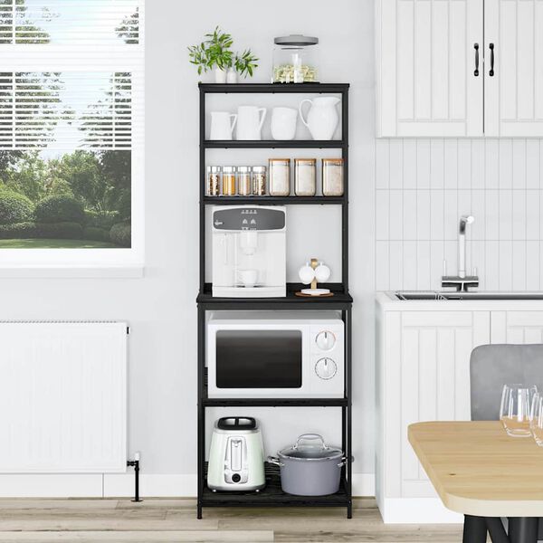 vidaXL &Eacute;tag&egrave;re de cuisine Ch&ecirc;ne noir 60 x 40 x 168 cm