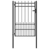 vidaXL Porte de Cl&ocirc;ture HORST Acier Noir Verrouillable