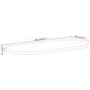vidaXL Dessus de table 100x50x2,5cm ovale bois massif de manguier brut