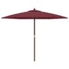 vidaXL Parasol de jardin avec m&acirc;t en bois rouge bordeaux 299x240 cm