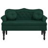 vidaXL Banc avec coussins Vert fonc&eacute; 120,5x65x75 cm Velours