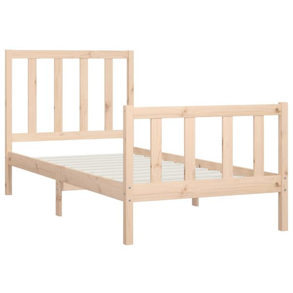 vidaXL Cadre de lit sans matelas 90x200 cm bois massif
