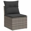 vidaXL Salon de jardin 11 pcs avec coussins gris r&eacute;sine tress&eacute;e