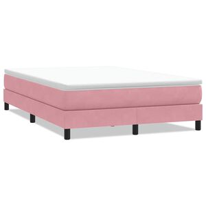 vidaXL Sommier &agrave; lattes de lit sans matelas rose 140x220 cm velours