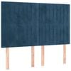 vidaXL Cadre de lit sans matelas bleu fonc&eacute; 140x200 cm velours