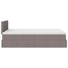VidaXL Cadre de lit ottoman avec matelas taupe 120x190 cm tissu