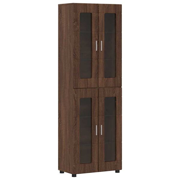 vidaXL Haut Armoire avec &eacute;tag&egrave;re FLORIN Ch&ecirc;ne brun 60 x 35 x 182 cm