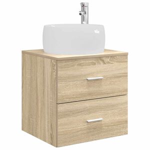 vidaXL Vanit&eacute; de lavabo mural Ch&ecirc;ne Sonoma 49,5 x 44,5 x 66 cm