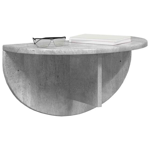 vidaXL &Eacute;tag&egrave;re Murale Gris b&eacute;ton 48 x 24 x 24 cm Bois d'ing&eacute;nierie