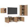 vidaXL Meuble TV Montage mural 4 pcs Ch&ecirc;ne artisanal Bois d'ing&eacute;nierie