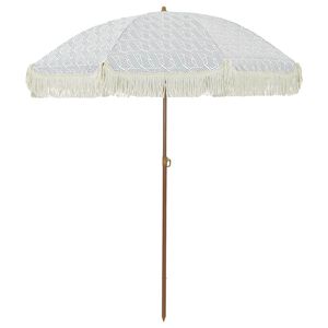 vidaXL Parasol de plage 160 x 160 x 196 cm Polyester et Acier Rond