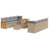 vidaXL Ensemble de canap&eacute; de jardin 11 pcs Beige et Gris clair