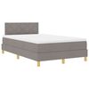 vidaXL Lit &agrave; ressort LED avec t&ecirc;te de lit Taupe 120 x 200 cm tissu