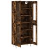 vidaXL Buffet haut Ch&ecirc;ne fum&eacute; 69,5x34x180 cm Bois d'ing&eacute;nierie