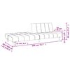 vidaXL Canap&eacute;-lit &agrave; 2 places cr&egrave;me velours