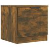 vidaXL Table de chevet Ch&ecirc;ne fum&eacute; 40x39x40 cm