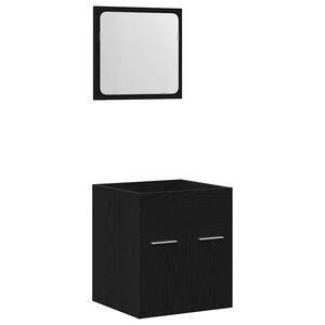 vidaXL Ensemble de meubles salle de bain 2 pcs ch&ecirc;ne noir