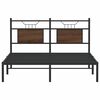 vidaXL Cadre de lit sans matelas ch&ecirc;ne marron 140x190 cm