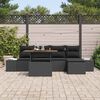 vidaXL Ensemble de salle &agrave; manger pour jardin 6 pcs Noir et Marron