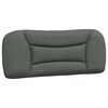 vidaXL Coussin de t&ecirc;te de lit Hvar gris fonc&eacute; 100 cm tissu