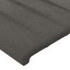 vidaXL T&ecirc;te de lit gris fonc&eacute; 100x5x78/88 cm velours