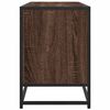 vidaXL Meuble TV ch&ecirc;ne marron 100x35x50 cm bois d'ing&eacute;nierie et m&eacute;tal
