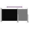 vidaXL Auvent lat&eacute;ral r&eacute;tractable de patio 120 x 300 cm Noir