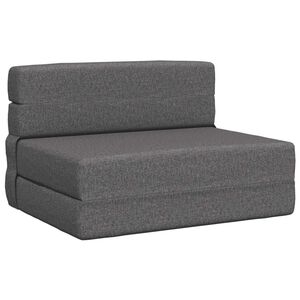 vidaXL Canap&eacute;-lit pliable Gris clair 70 x 80 x 60 cm Tissu