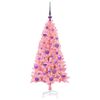 vidaXL Sapin de No&euml;l avec 150 LED avec support Rose 120 cm PVC