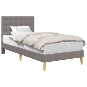 vidaXL Cadre de lit avec t&ecirc;te de lit Taupe 90 x 200 cm Tissu