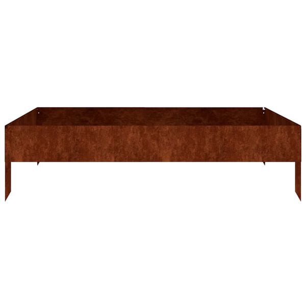 vidaXL Lit sur&eacute;lev&eacute; de jardin 100x100x26 cm acier corten
