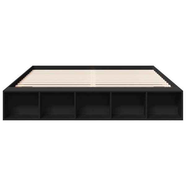 vidaXL Cadre de lit sans matelas noir 200x200 cm