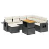 vidaXL Salon de jardin 8 pcs avec coussins noir r&eacute;sine tress&eacute;e