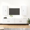 vidaXL Ensemble de meubles TV 4 pcs Blanc Bois d'ing&eacute;nierie