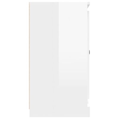 vidaXL Buffet blanc brillant 70x35,5x67,5 cm bois d'ingénierie